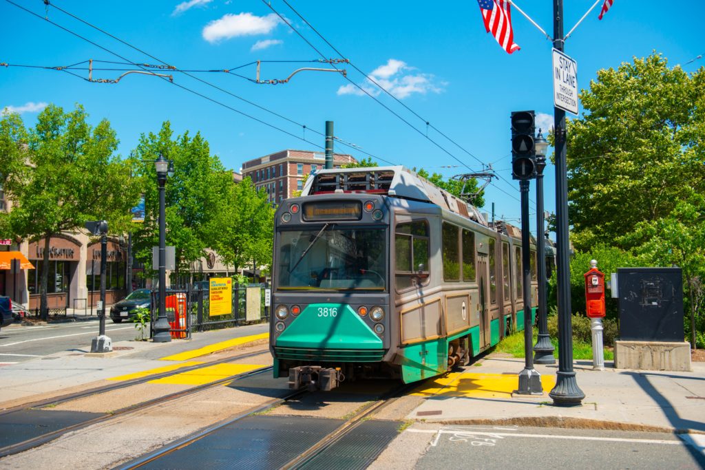 Trolley in Brookline MA