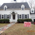 Newly installed asphalt roof